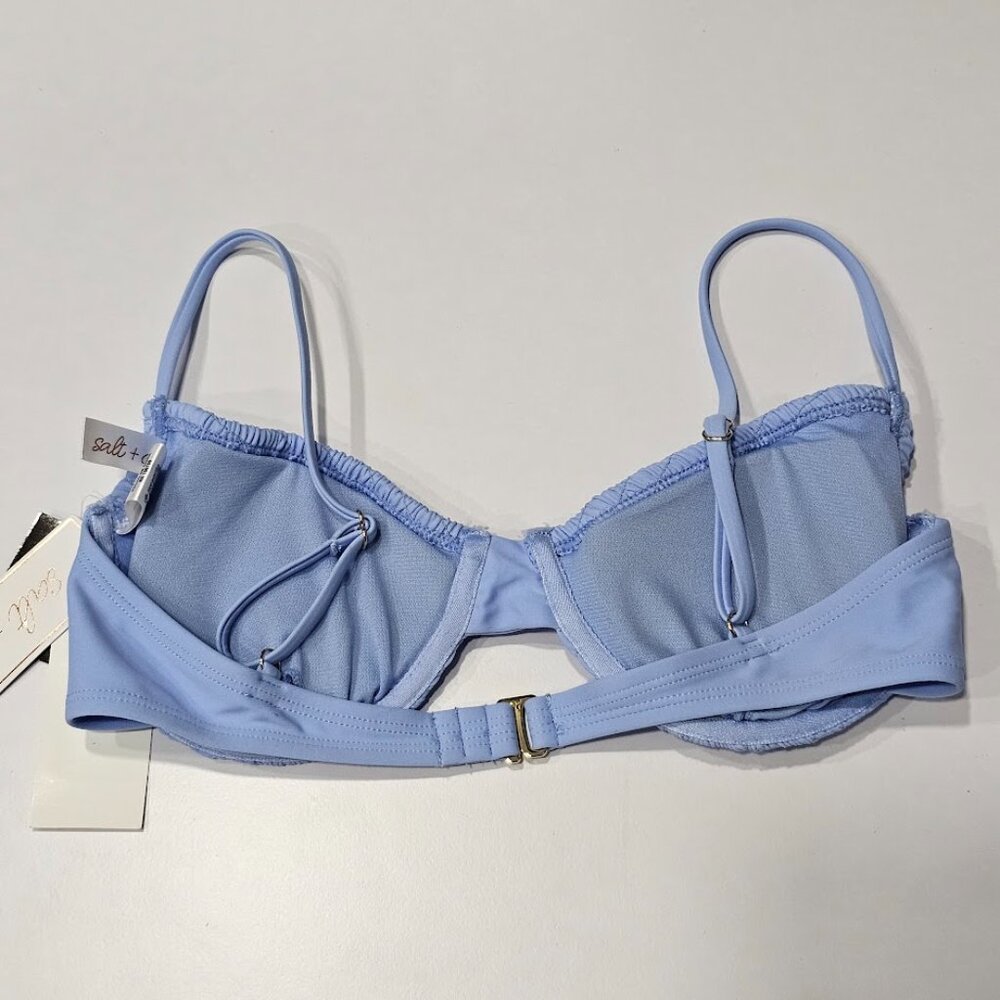 Salt + Cove Juniors' Smocked Underwire Bikini Top - Picture 6 of 9